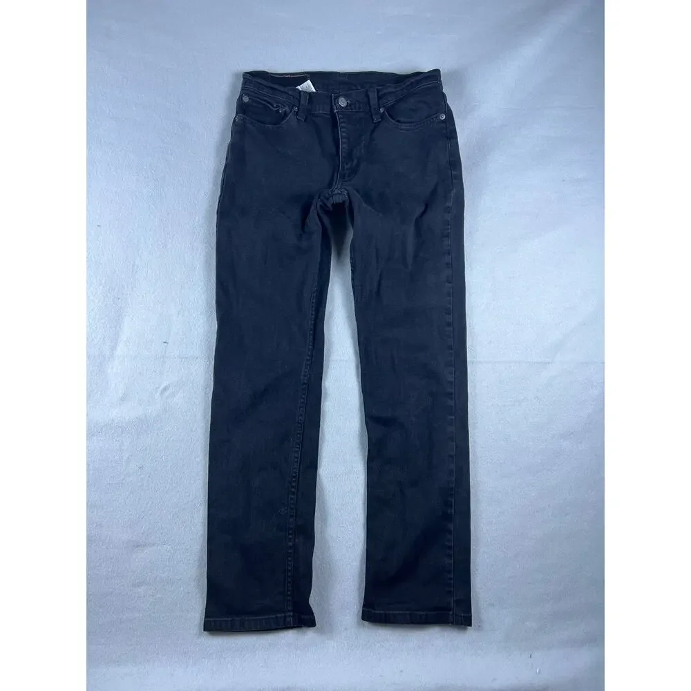 Levi 511 Black Jeans Mens 30x30 Straight Leg Casual Mid Rise Denim 2000's